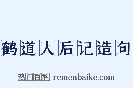 鹤道人后记造句是什么意思的图片